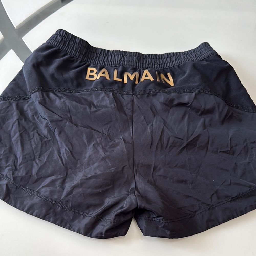 Balmain Black and Gold Swim Trunk